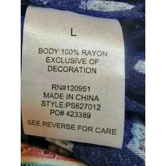 Pink Rose Womens Dress Maxi Size L Aztec Boho Hippie Festival Semi Sheer Rayon - Picture 12 of 15